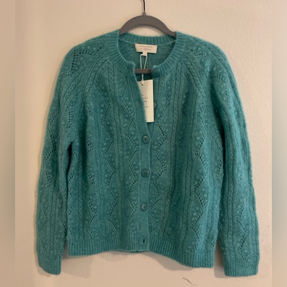 NWT Sezane Magda Cardigan Celadon Green - Size S - Picture 4 of 5